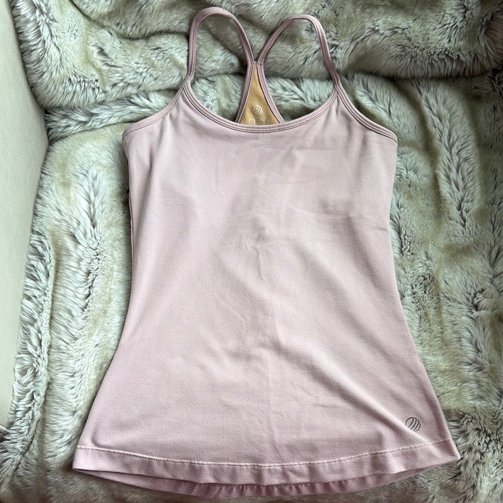 MPG Pink Fitted Sleeveless Tank Top